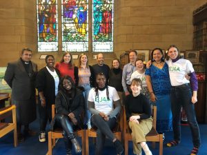 Members of the Climate Justice for All team together at the CJ4A Live event at Woodlands Methodist Church