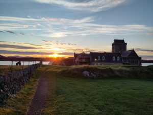 Iona Abbey at sunrise.