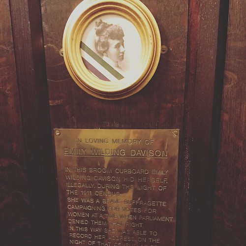 Photo courtesty of Simon Cotterill A portrait and plaque commemorating suffragette Emily Wilding Davison