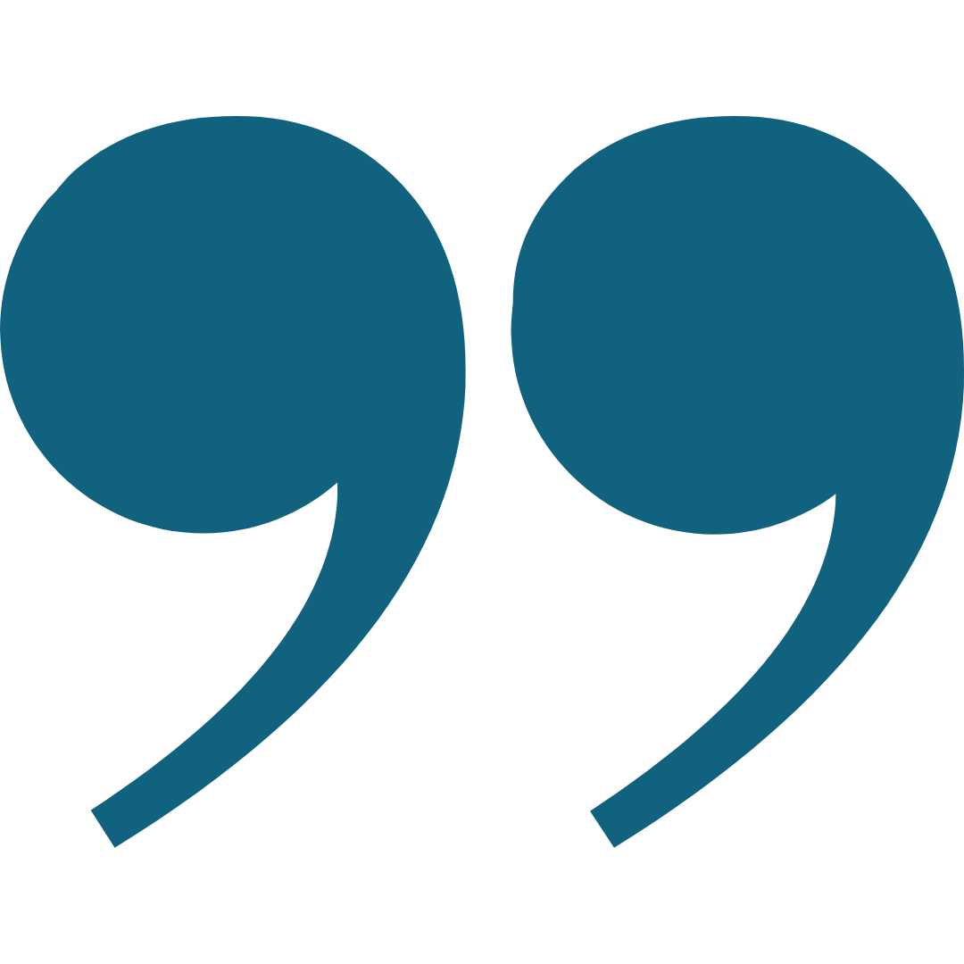 Blue quotation mark