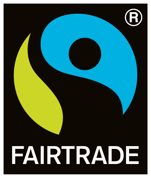 Fairtrade logo with a Black background